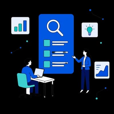 公開情報調査（デスクリサーチ）のイラスト
