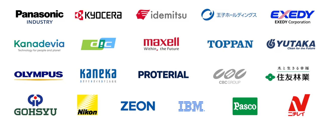 MDB導入企業の一例：パナソニック、京セラ、出光興産、ニコン、日本IBMなど