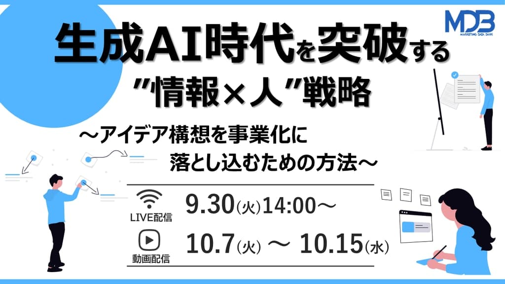 【9/30 LIVE配信&後日動画配信】生成AI時代を突破する“情報×人”戦略